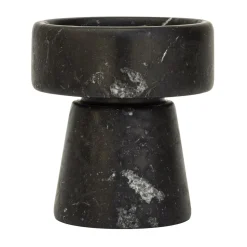 Carrara Home Design Portacandele in marmo nero Marquina