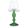 Creart Portacandele in vetro verde Candel