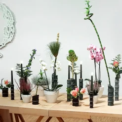 MMairo Portacandele Kadomatsu in marquina nera di Michele Chiossi