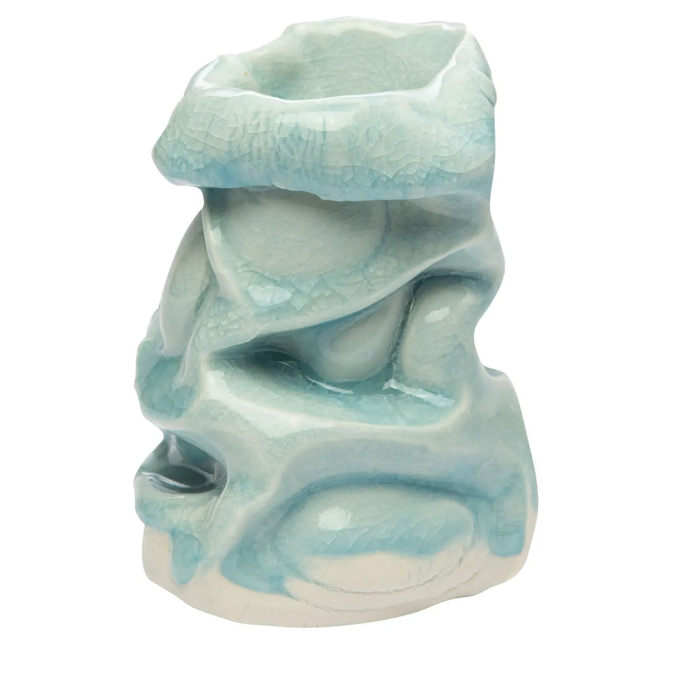 Vittorio Passaro Portacandele Stones in Porcellana Azzurro Chiaro #3
