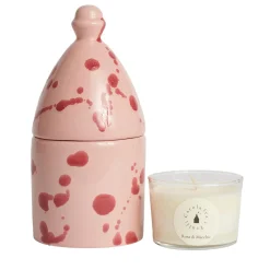 Carola fra i Trulli Portacandele Trullo Rosa e Borgogna