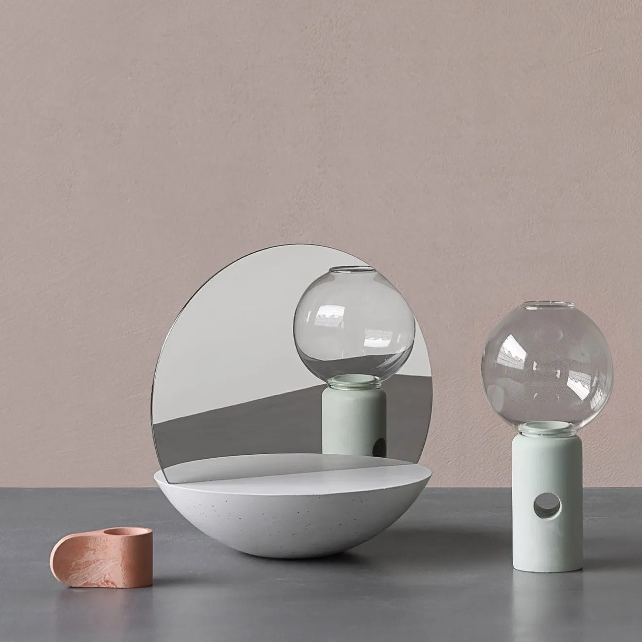 Forma & Cemento Portacandele verde Efesto Salvia