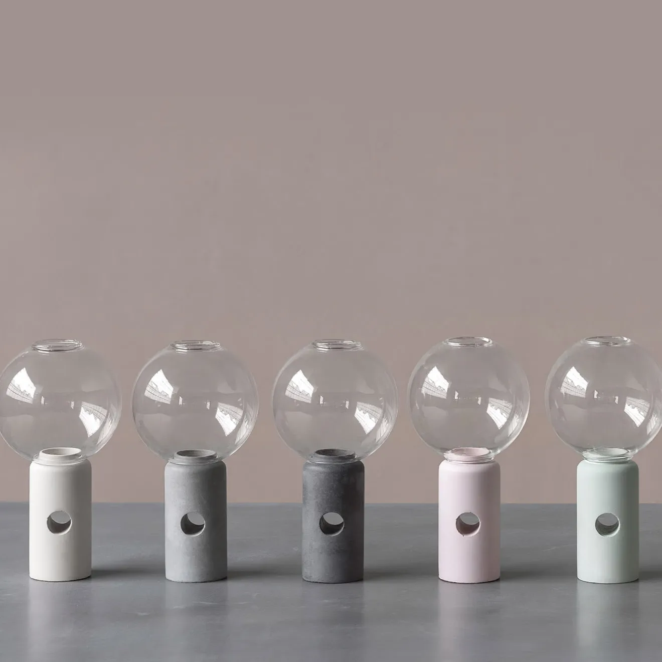 Forma & Cemento Portacandele verde Efesto Salvia