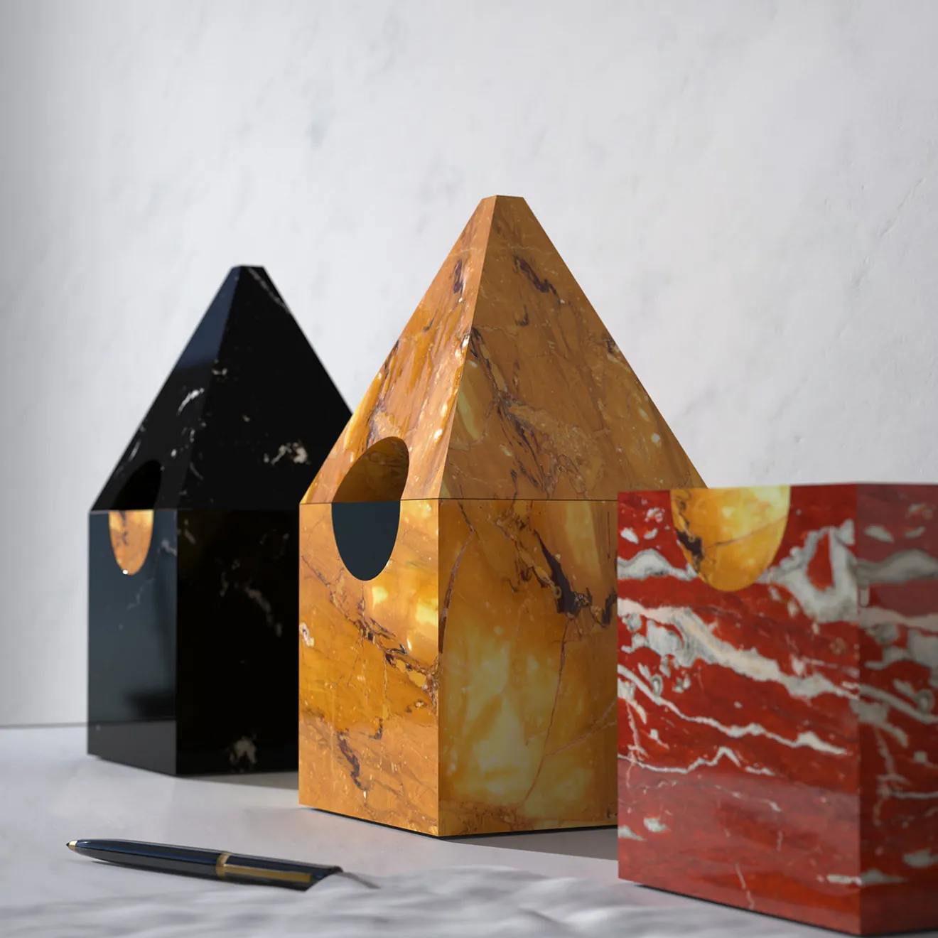 Carcino Design Portagioie Nostalgia in marmo giallo