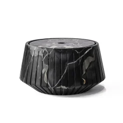 FiammettaV Home Collection Portaoggetti a righe in marmo Portoro