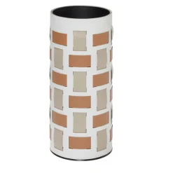 Rudi Portaombrelli Bino bianco con motivo Lisbona beige