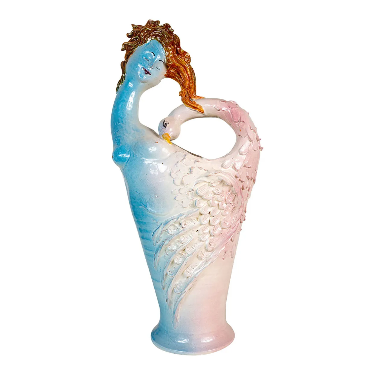 Alessandro Iudici Portaombrelli Leda e il Cigno in ceramica