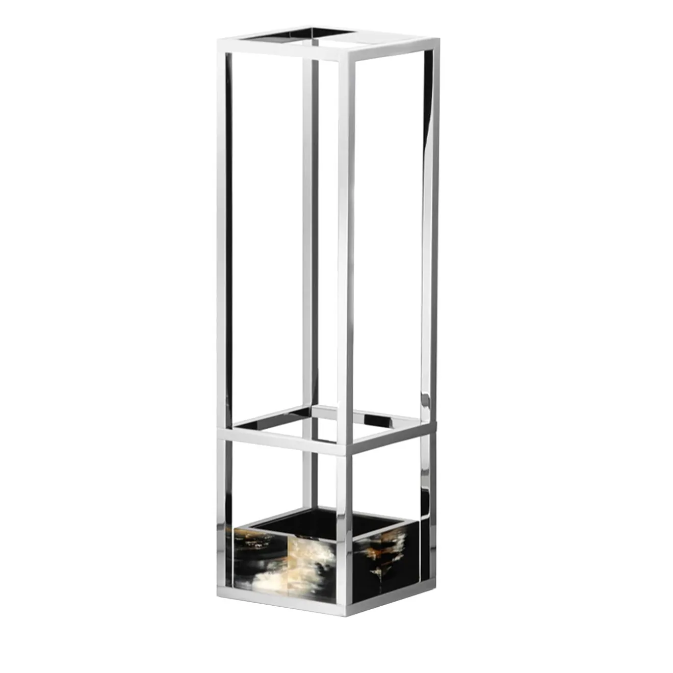 Arcahorn Portaombrelli Pluvio in acciaio inox con inserti in corno