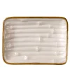 Villari PORTASAPONE IN BAMBÙ - BIANCO E ORO