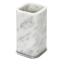 Giobagnara Portaspazzolino Polo in marmo Arabescato bianco