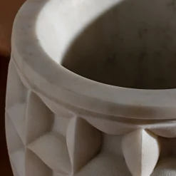 Kreoo Portavasi grande Dawn in marmo Bianco del Re