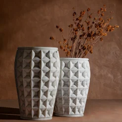 Kreoo Portavasi grande Dawn in marmo Bianco del Re