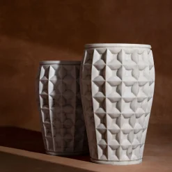 Kreoo Portavasi grande Dawn in marmo Bianco del Re