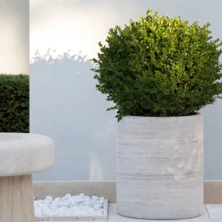 Veltha Outdoor Stone Design Portavasi in Travertino Lapis