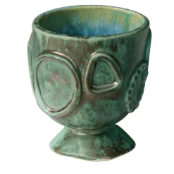 Raffaella Bandera Portavaso piccolo in ceramica verde Acini
