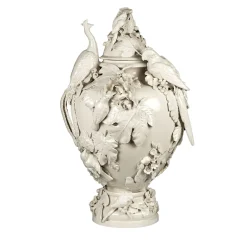I Borbone Capodimonte Potiche Caserta Floral Beige di Antonio Fullin
