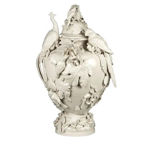 I Borbone Capodimonte Potiche Caserta Floral Beige di Antonio Fullin