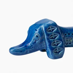 Bitossi Ceramiche Rimini Blu Basset Hound Figura di Aldo Londi
