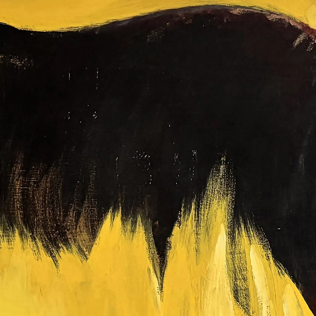 Daniele Nannini Rinoceronte nell'erba secca della savana Pittura a smalto su legno