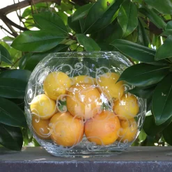 Griffe Montenapoleone by Vetrerie di Empoli Ritmica Vaso sferico in vetro verde