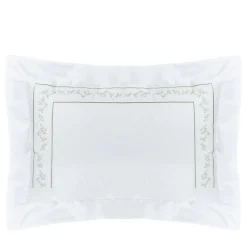 Verderoccia Roma Bianco e argento oliva US King Sham