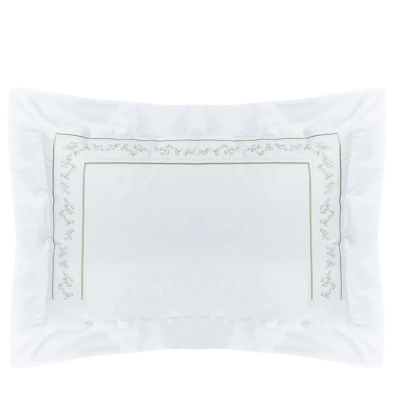 Verderoccia Roma Bianco e argento oliva US King Sham