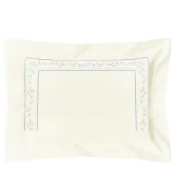 Verderoccia Roma Off White & Light Blue US King Sham