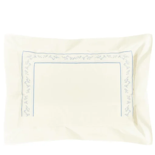 Verderoccia Roma Off White & Light Blue US King Sham