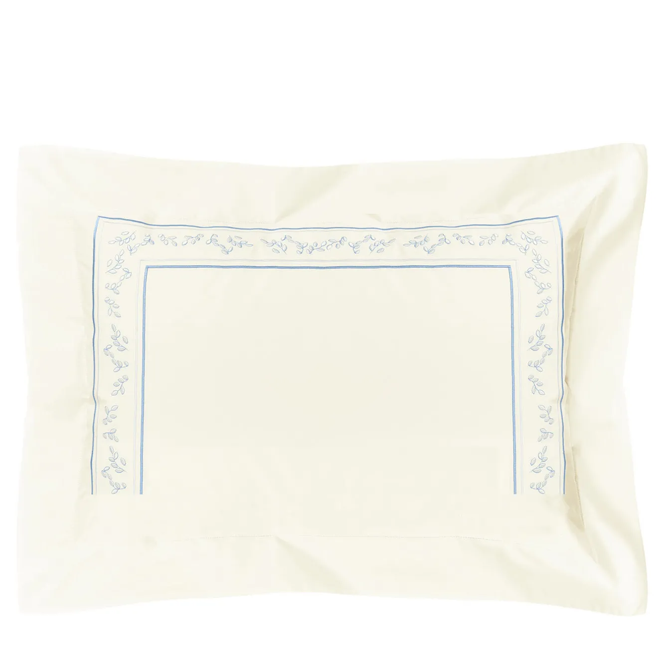 Verderoccia Roma Off White & Light Blue US King Sham