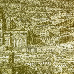 Grand Tour by Vito Nesta Roma Plaid in velluto con veduta di Roma
