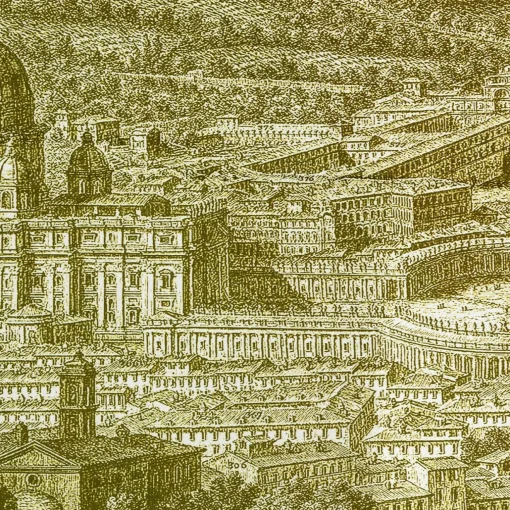 Grand Tour by Vito Nesta Roma Plaid in velluto con veduta di Roma