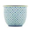 Le Porcellane Rombi Fiori Piccolo Cachepot