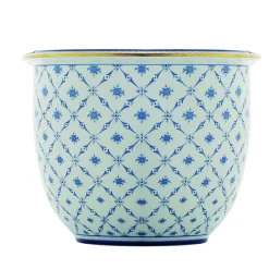 Le Porcellane Rombi Fiori Piccolo Cachepot