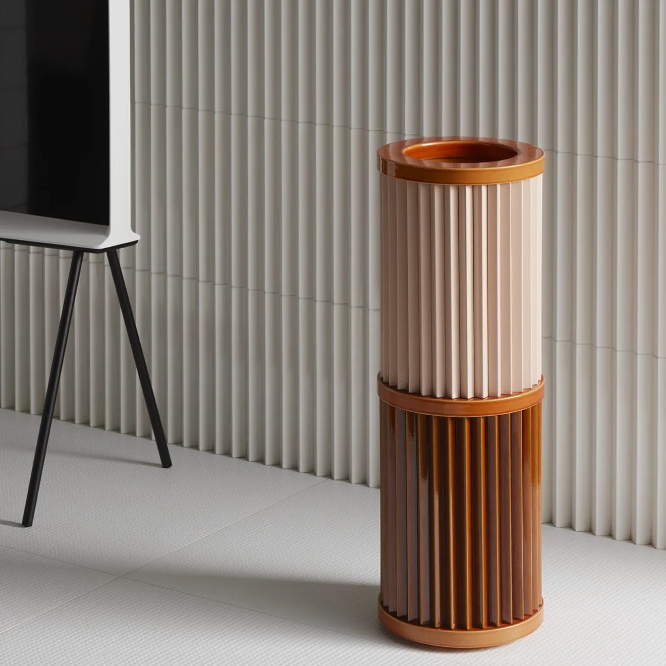 Mutina Rombini B VAso Marrone e Rosa di Ronan e Erwan Bouroullec