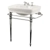 Devon&Devon Rose Consolle in ceramica bianca e finitura cromata