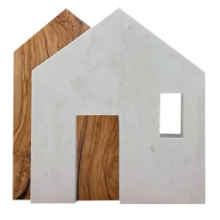 Pimar Limestone Ruderi 05 Scultura in Legno d'Ulivo e Pietra Leccese