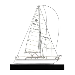 Profilo Saint Barth Barca a vela in metallo