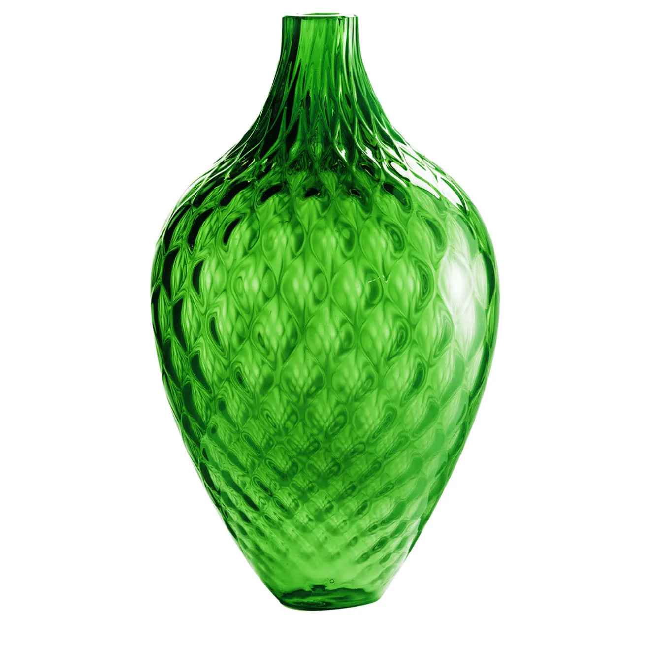 NasonMoretti Samarcanda Vaso decorativo alto Balloton verde pino