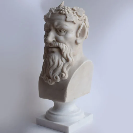 Todini Sculture Satiro con uva scultura in marmo di Carrara