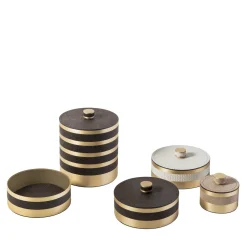 Pinetti Saturno Brown Scatola rotonda grande con coperchio