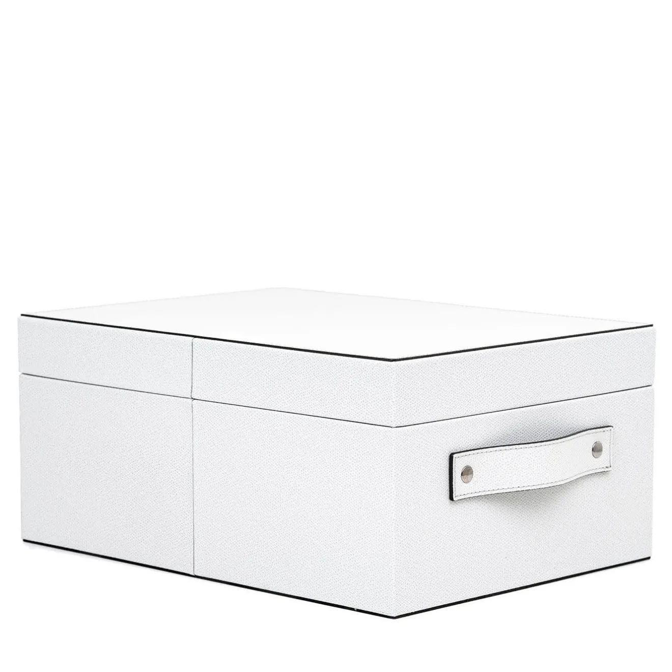 Pinetti Scatola armadio in pelle bianca Avio