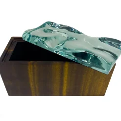Ghirò Studio Scatola decorativa in cristallo e bois de Rosewood