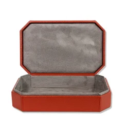 Cassigoli Scatola Del Monte 25 in Legno e Pelle Rosso Persiano