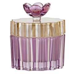 Creart Scatola di vetro rosa Doge con coperchio