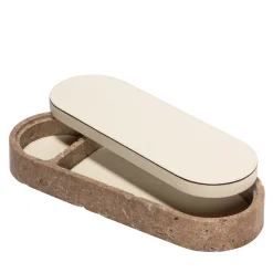 Giobagnara Scatola grande in pelle e marmo Giza #2