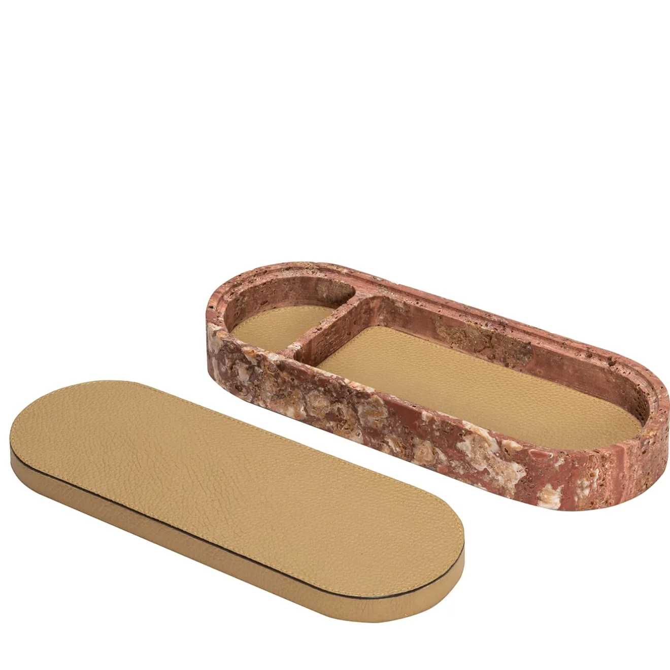 Giobagnara Scatola grande in pelle e marmo Giza #1