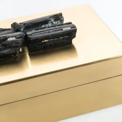 Selezioni Domus Scatola in Ottone con Pietre di Tormalina