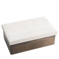Selezioni Domus Scatola in Pelle di Anguila e Ottone Lucido con Coperchio
