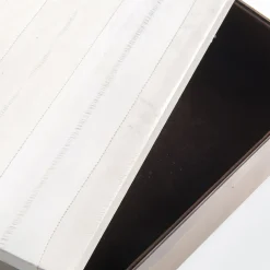 Selezioni Domus Scatola in Pelle di Anguila e Ottone Lucido con Coperchio