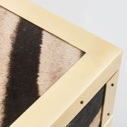 Selezioni Domus Scatola in Pelle di Zebra e Ottone Memories